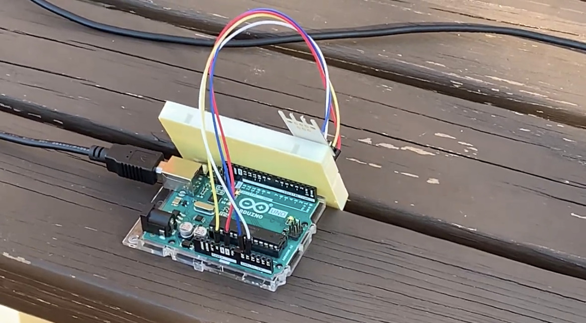 Arduino breadboard with sensors